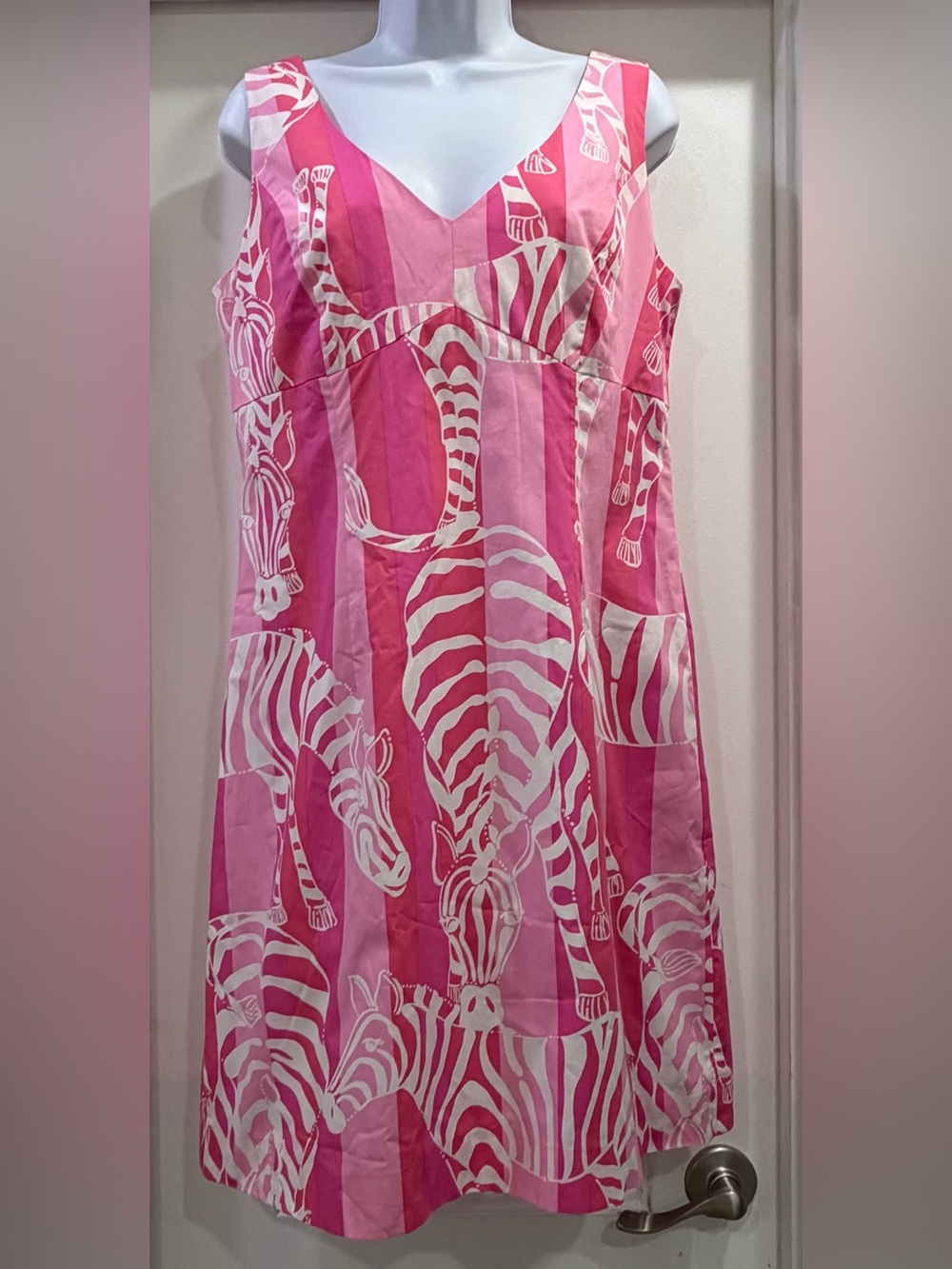 Lilly Pulitzer Vintage Zebra 🦓 Print Shift Dress Size 12 White Label